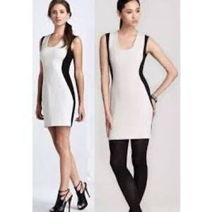Diane von Furstenburg Women’s Size 10 Carmelle Mini Dress Black White Sleeveless